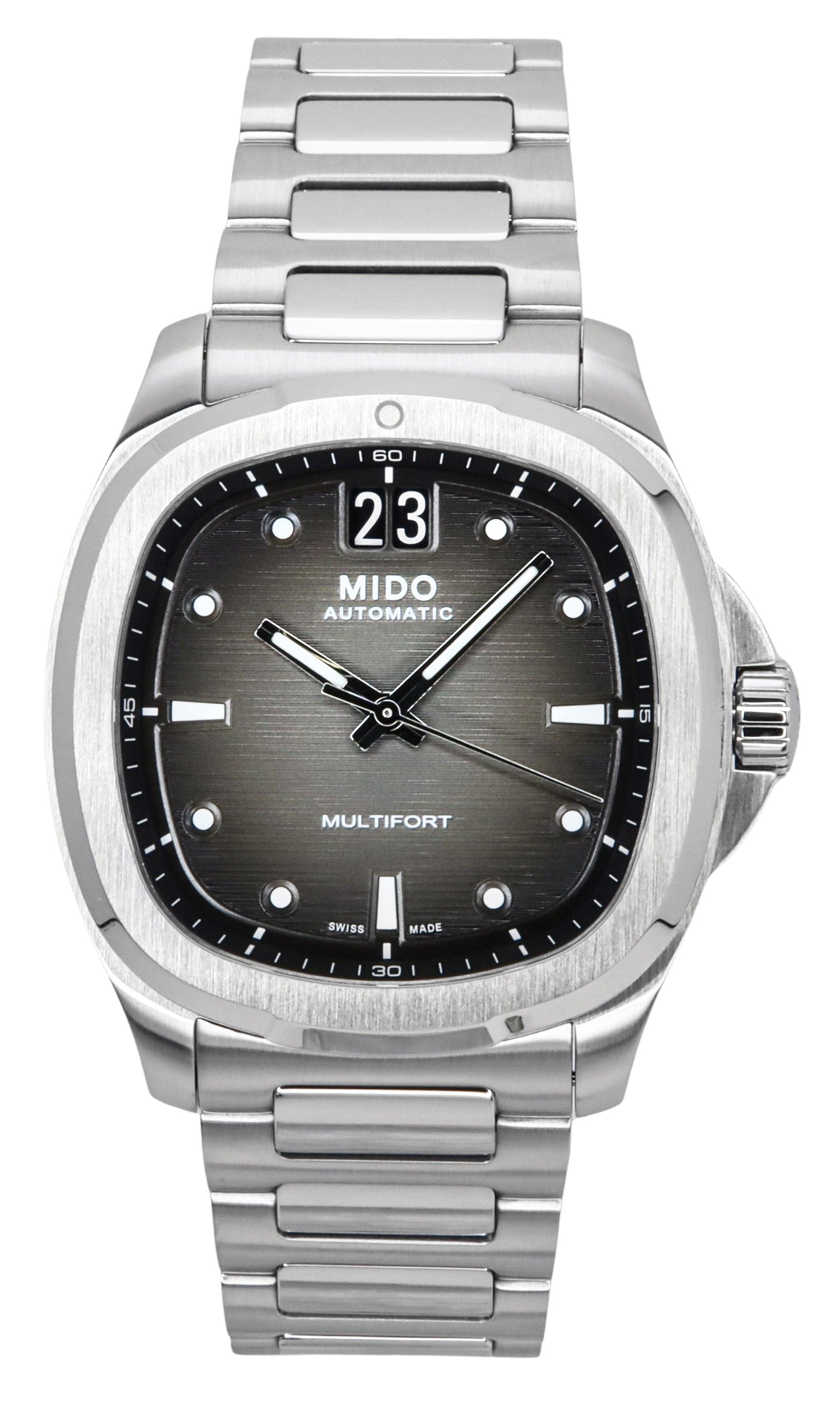 Mido Multifort TV Big Date Stainless Steel Grey Dial Automatic M049.526.11.081.00 100 100M Men's Watch