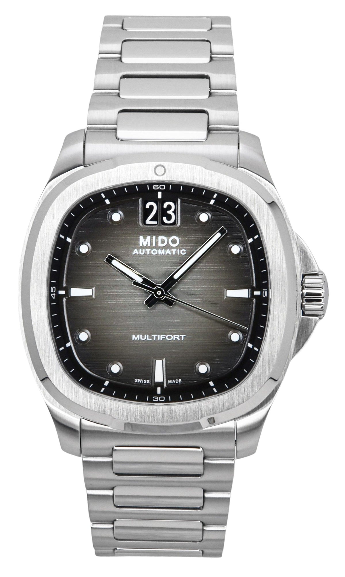 Mido Multifort TV Big Date Stainless Steel Grey Dial Automatic M049.526.11.081.00 100 100M Men's Watch