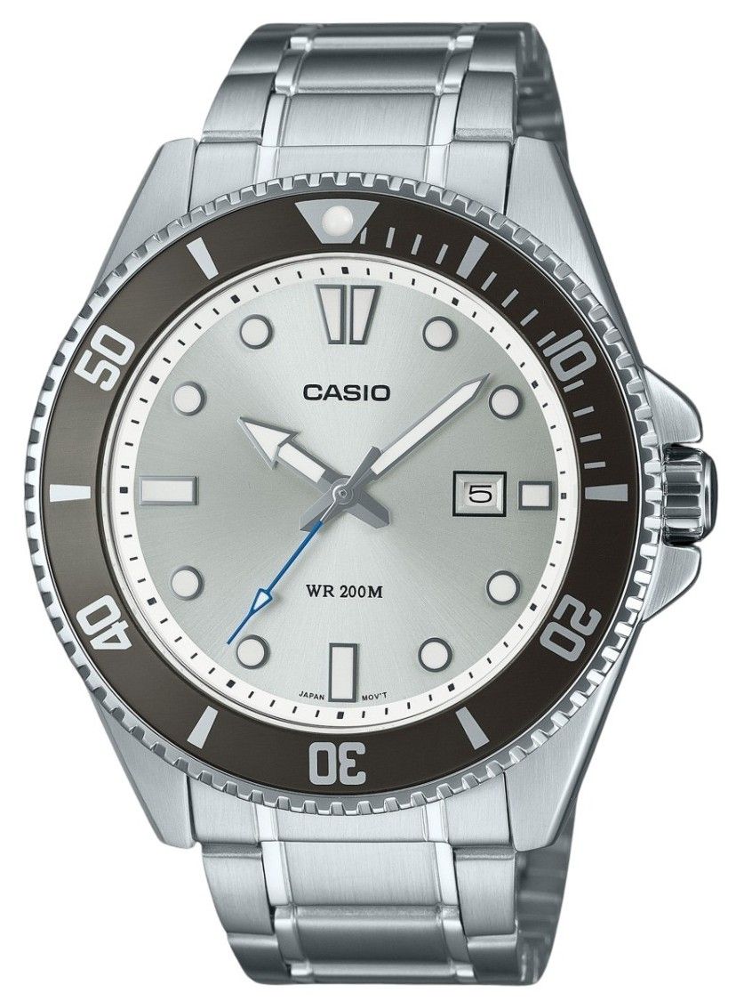 Casio Standard Analog Stainless Steel Silver Dial Quartz MDV-107D-7AV 200M Men's Watch