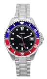Casio Standard Analog Pepsi Bezel Stainless Steel Black Dial Quartz MDV-10D-1A3 Men's Watch