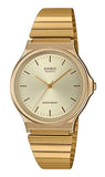 Casio Analog Gold Tone Stainless Steel Champagne Dial Quartz MQ-24G-9E Men's Watch