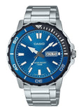 Casio Standard Analog Stainless Steel Blue Dial Quartz MTD-125D-2A1V 100M Men's Watch
