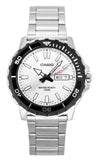 Casio Standard Analog Stainless Steel Silver Dial Quartz MTD-125D-7AV 100M Men's Watch