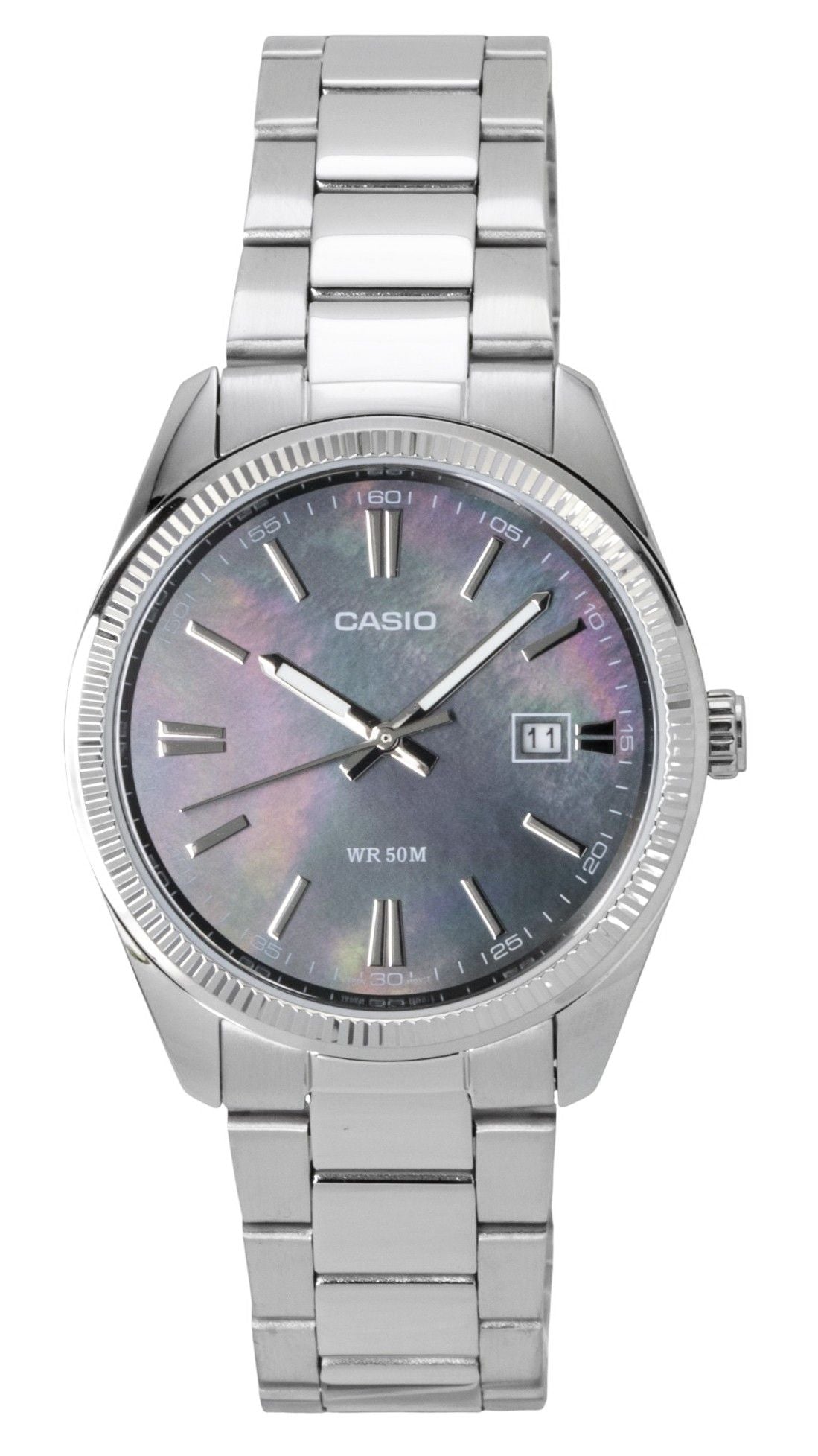 Casio Standard Analog Stainless Steel Mother Of Pearl Quartz MTP-1302DS-1AV Men's Watch