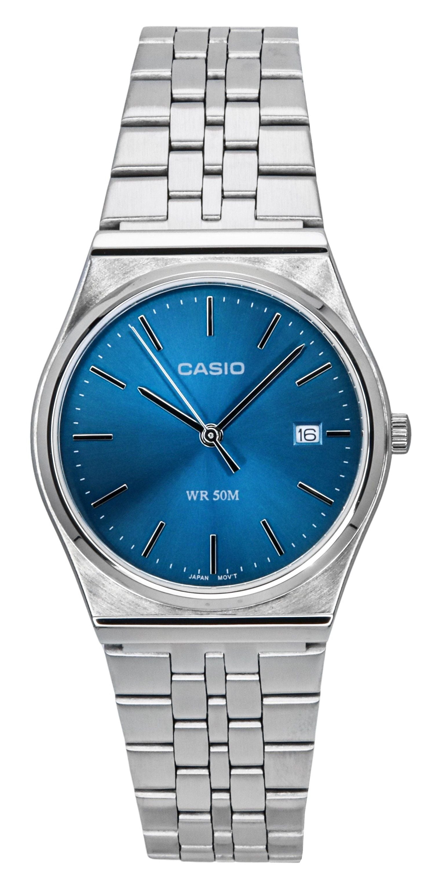 Casio Standard Analog Stainless Steel Blue Dial Quartz MTP-B145D-2A2 Men's Watch