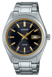 Casio Standard Analog Stainless Steel Black Dial Quartz MTP-B180D-1A2V Men's Watch