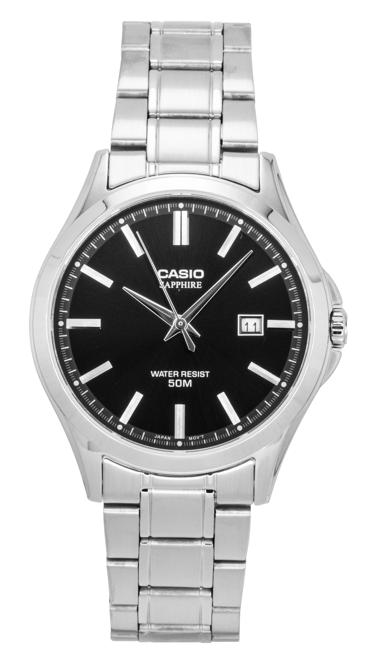 Casio Standard Analog Stainless Steel Black Dial Quartz MTS-115D-1AV Men's Watch