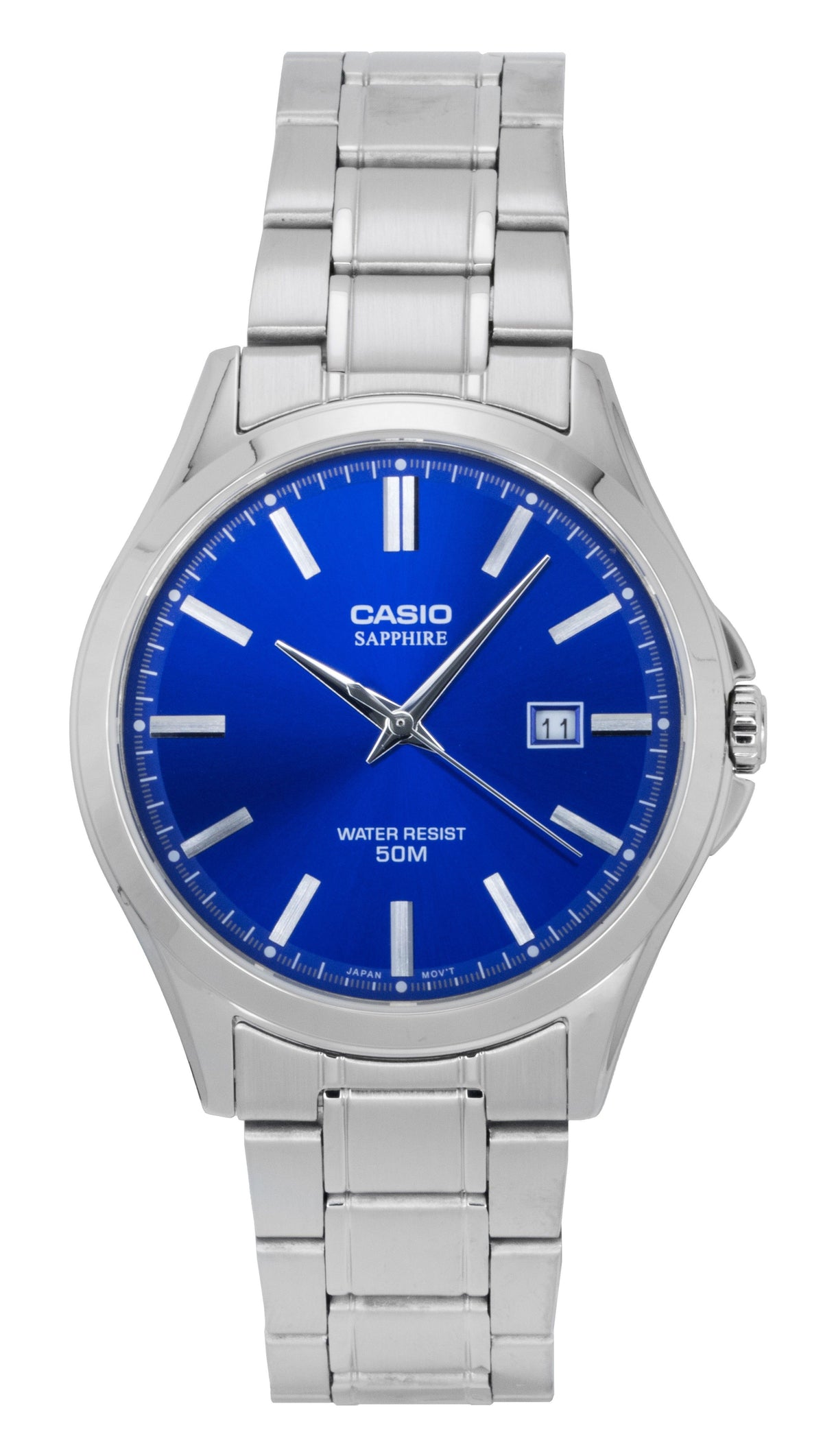 Casio Standard Analog Stainless Steel Blue Dial Quartz MTS-115D-2A1V Men's Watch