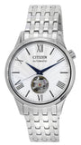 Citizen Stainless Steel Open Heart Silver Dial Automatic NH9130-84A Men's Watch
