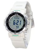 Casio ProTrek Climber Line Digital White Bio Based Resin Strap Tough Solar PRW-35-7 100M Men's Watch