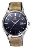Orient Bambino Version 4 Classic Suede Leather Strap Navy Blue Dial Automatic RA-AC0P02L10B RA-AC0P02L30B Men's Watch