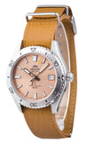 Orient Sports Leather Strap Apricot Dial Automatic Diver's RA-AC0Q05P10B RA-AC0Q05P30B 200M Men's Watch