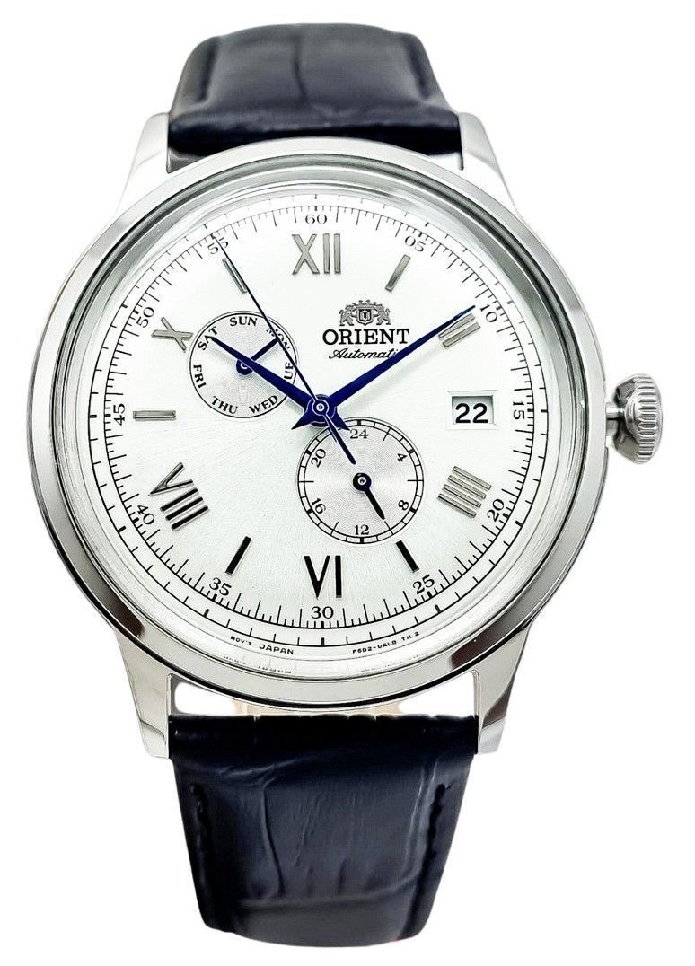Orient Bambino Version 8 Classic Leather Strap White Dial Automatic RA-AK0701S10B RA-AK0701S30B Men's Watch