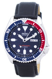 Seiko Automatic Diver's Black Leather SKX009J1-var-LS10 200M Men's Watch