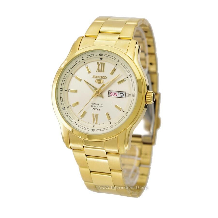 Seiko 5 Automatic Gold Tone Dial SNKP20 SNKP20K1 SNKP20K Men's Watch