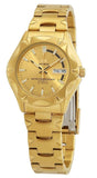 Seiko 5 Sports Gold Tone Stainless Steel Gold Dial 23 Jewels Automatic SNZ450J1 100M Men's Watch