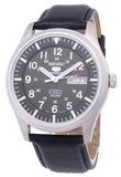 Seiko 5 Sports Automatic Black Leather SNZG09K1-var-LS10 100M Men's Watch