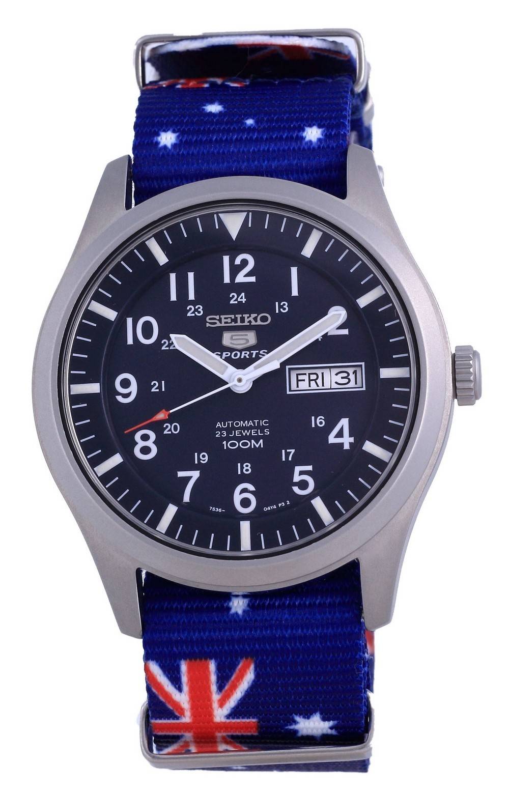 Seiko 5 Sports Automatic Polyester SNZG11K1-var-NATO30 100M Men's Watch