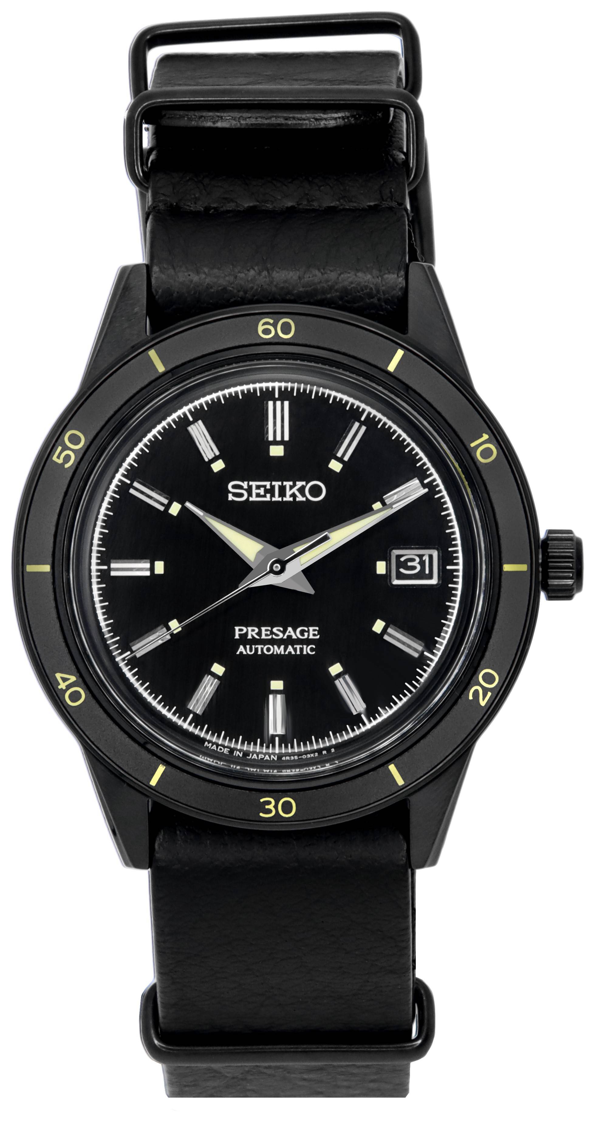 Seiko Presage Style60s Black Dial Automatic SRPH95 SRPH95J1 SRPH95J Men's Watch