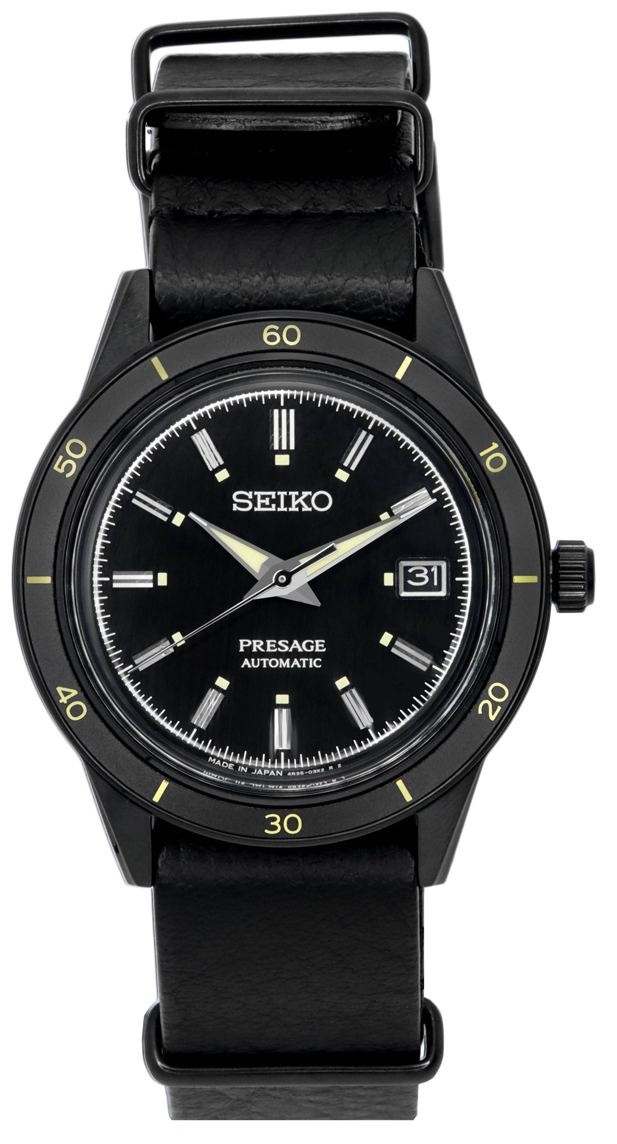 Seiko Presage Style60s Black Dial Automatic SRPH95 SRPH95J1 SRPH95J Men's Watch