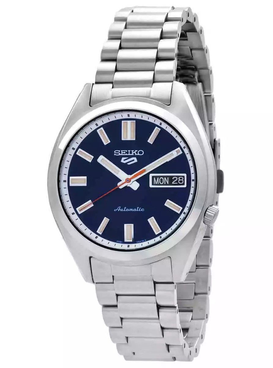 Seiko 5 Sports SNXS Series Stainless Steel Rinse Blue Dial Automatic SRPK87K1 100M Men's watch