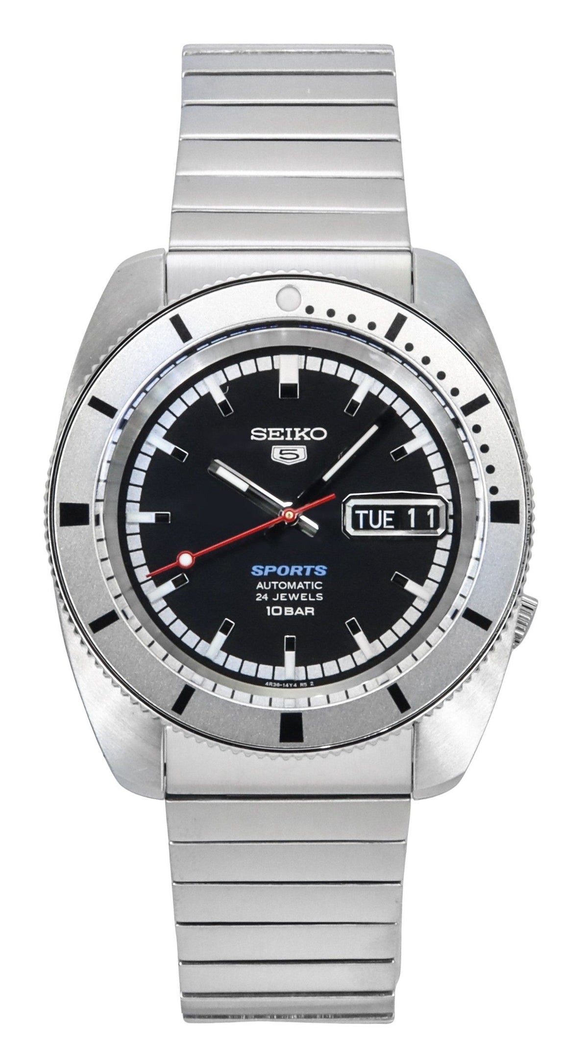 Seiko 5 Sports 1968 Recreation Limited Edition Black Dial Automatic SRPL05K1 100M Men's Watch With Extra Strap