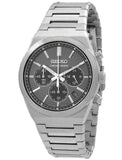 Seiko Discover More Classic Chronograph Stainless Steel Grey Dial Quartz SSB455P1 100M Men's Watch
