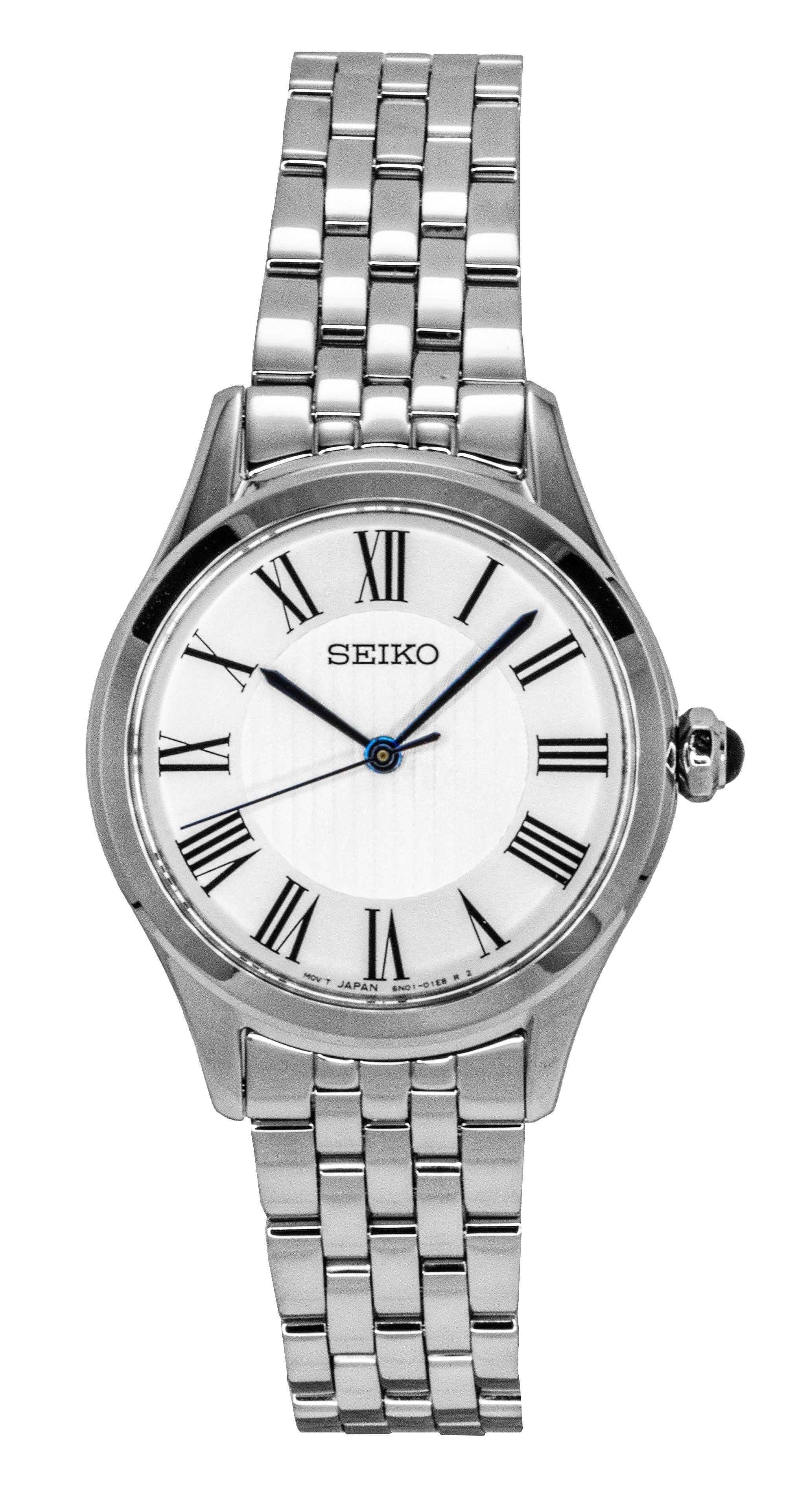Seiko Classic Stainless Steel Silver Dial Quartz SUR609P1 Women's Watch