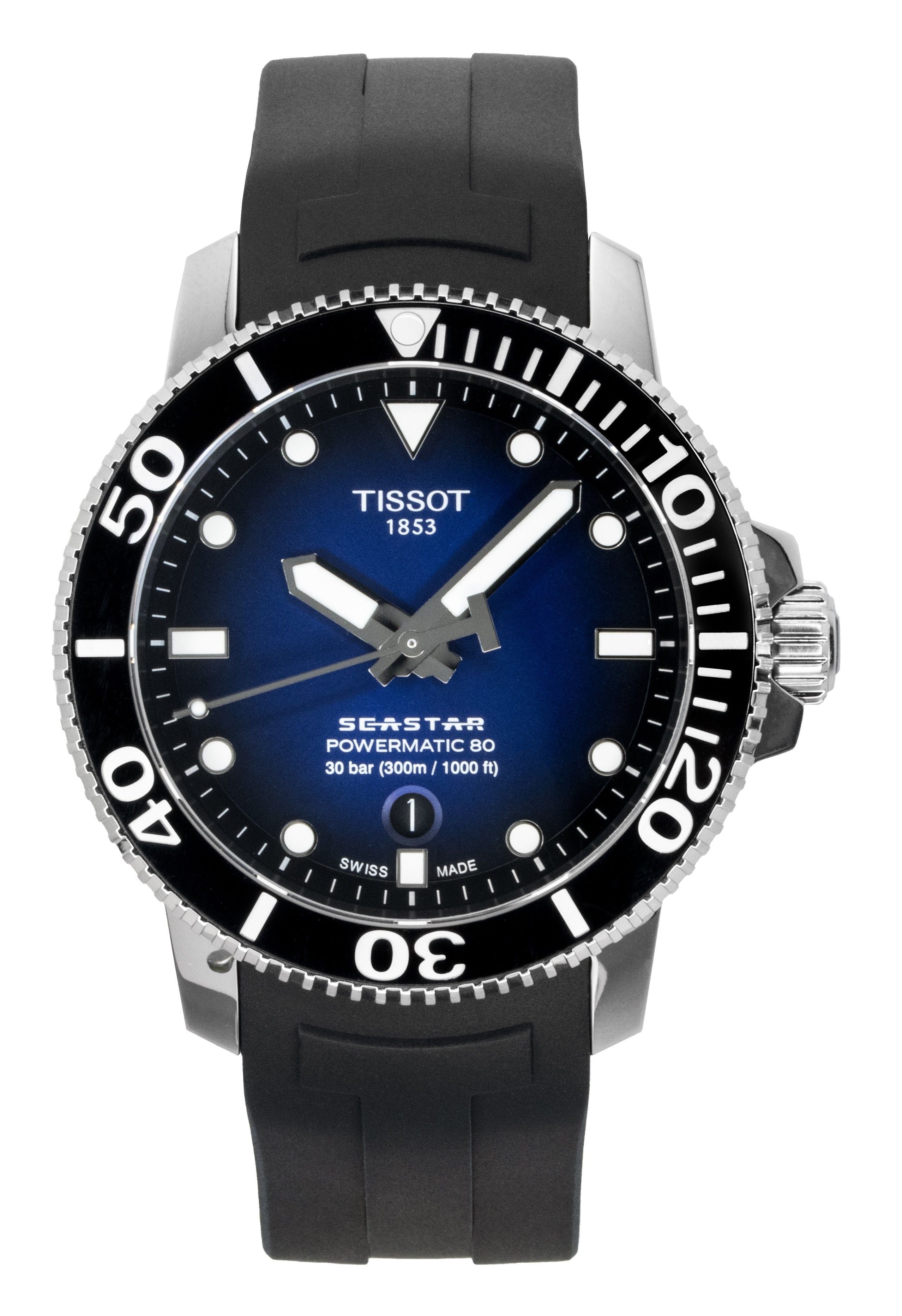 Tissot T-Sport Seastar 1000 T120.407.17.041.00 T1204071704100 Powermatic 80 Automatic 300M Men's Watch