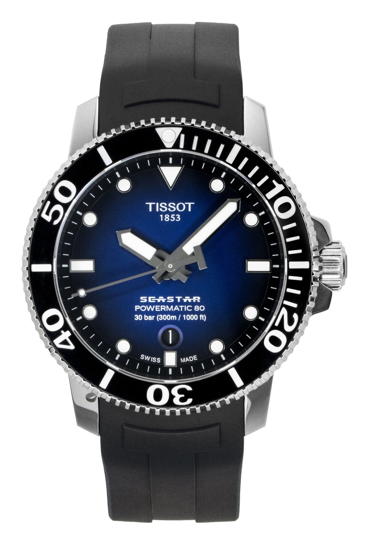 Tissot T-Sport Seastar 1000 T120.407.17.041.00 T1204071704100 Powermatic 80 Automatic 300M Men's Watch