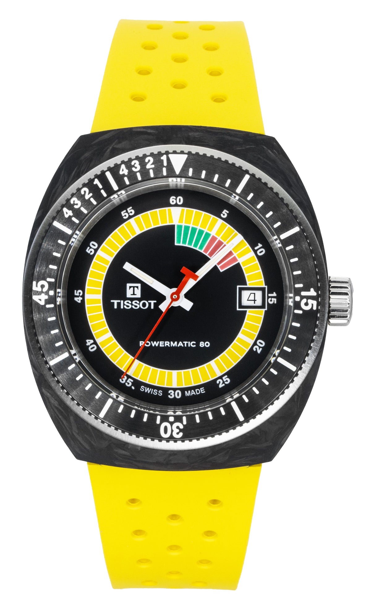 Tissot Sideral S Synthetic Strap Black Dial Automatic Diver's T145.407.97.057.00 300M Men's Watch