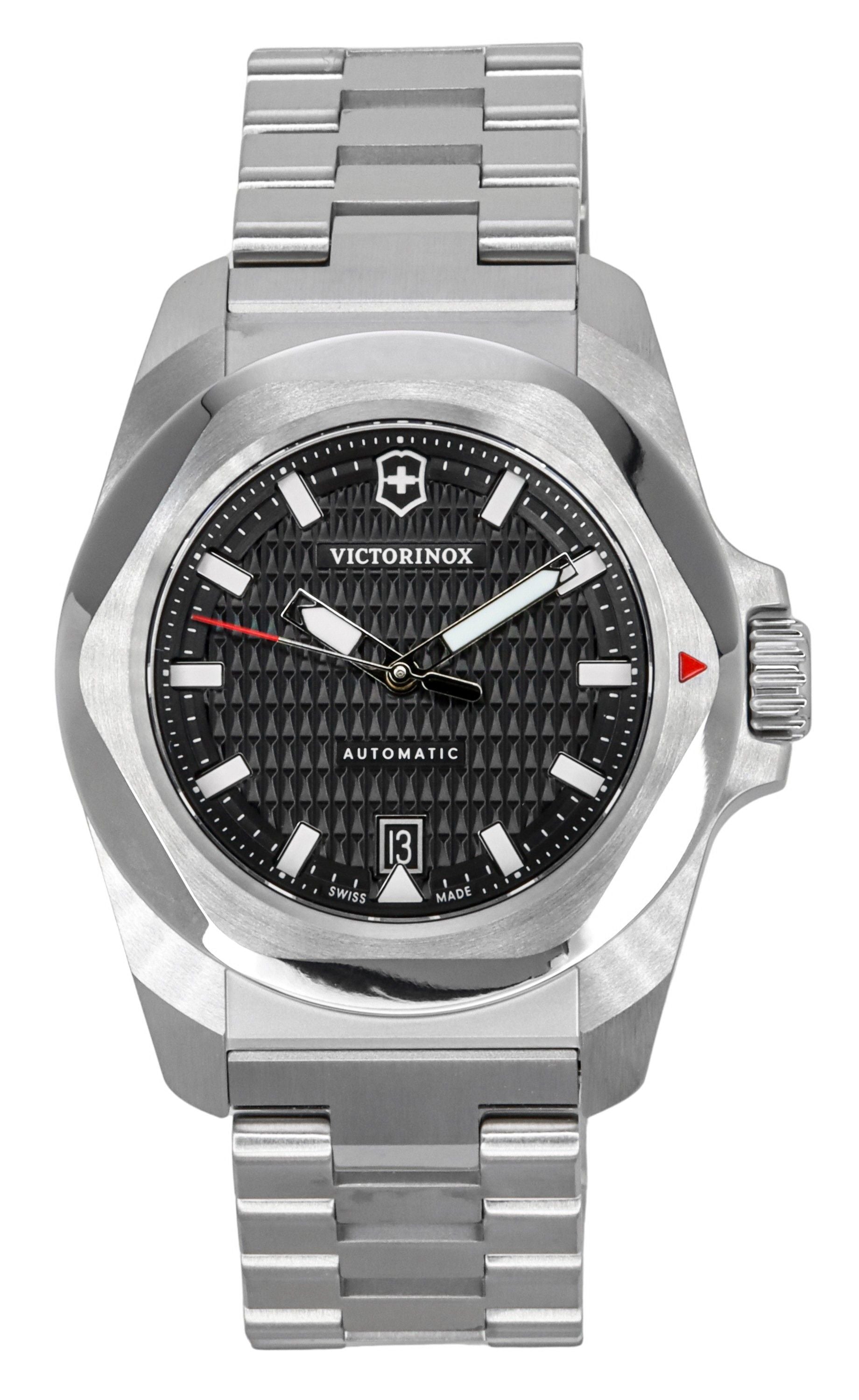 Victorinox I.N.O.X Stainless Steel Black Dial Automatic Diver's 242019 200M Men's Watch