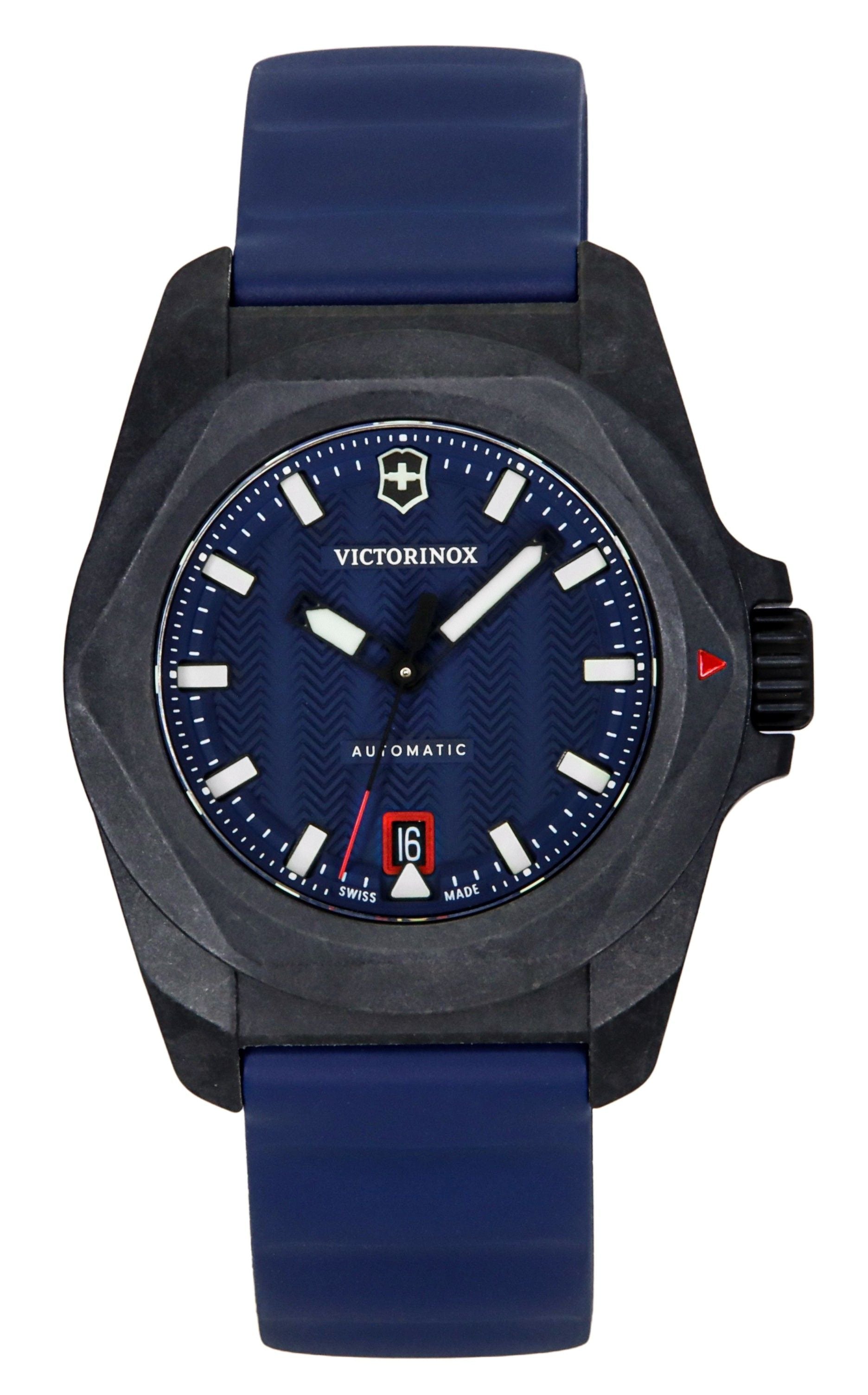 Victorinox I.N.O.X Rubber Strap Blue Dial Automatic Diver's 242022-1 200M Men's Watch With Gift Set