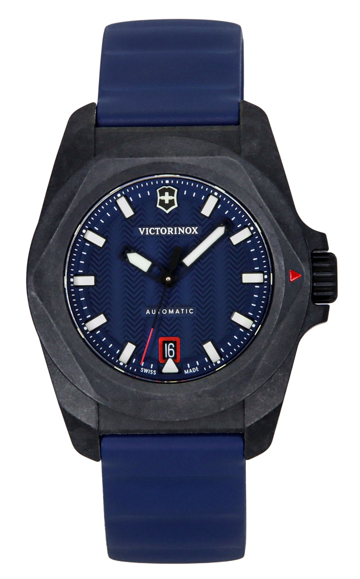 Victorinox I.N.O.X Rubber Strap Blue Dial Automatic Diver's 242022-1 200M Men's Watch With Gift Set