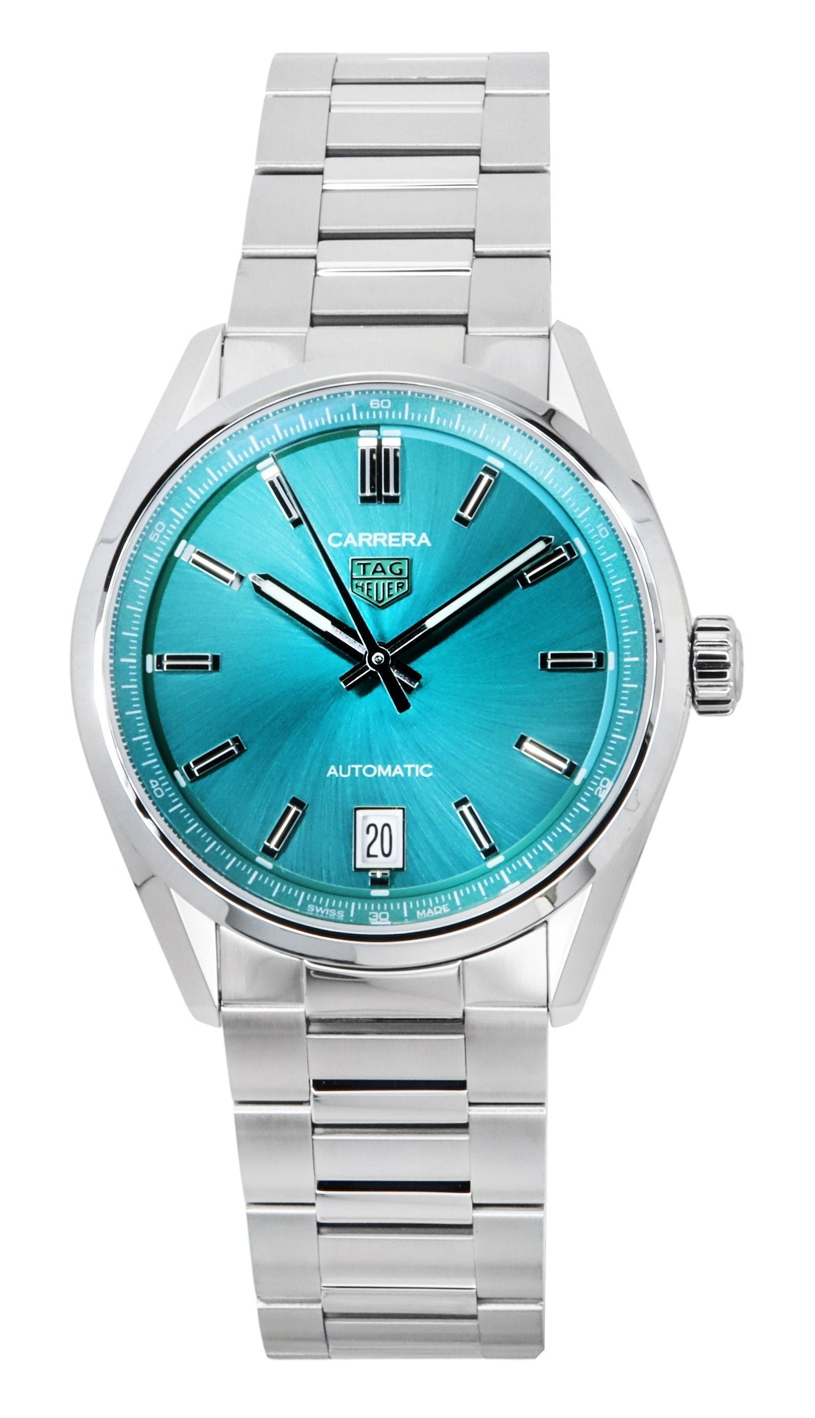 TAG Heuer Carrera Stainless Steel Turquoise Blue Dial Automatic WBN2316.BA0001 Women's Watch