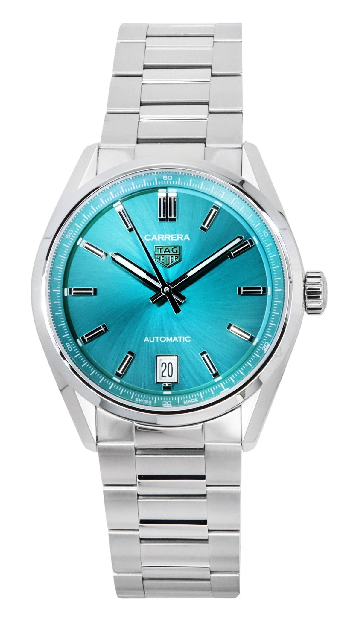 TAG Heuer Carrera Stainless Steel Turquoise Blue Dial Automatic WBN2316.BA0001 Women's Watch