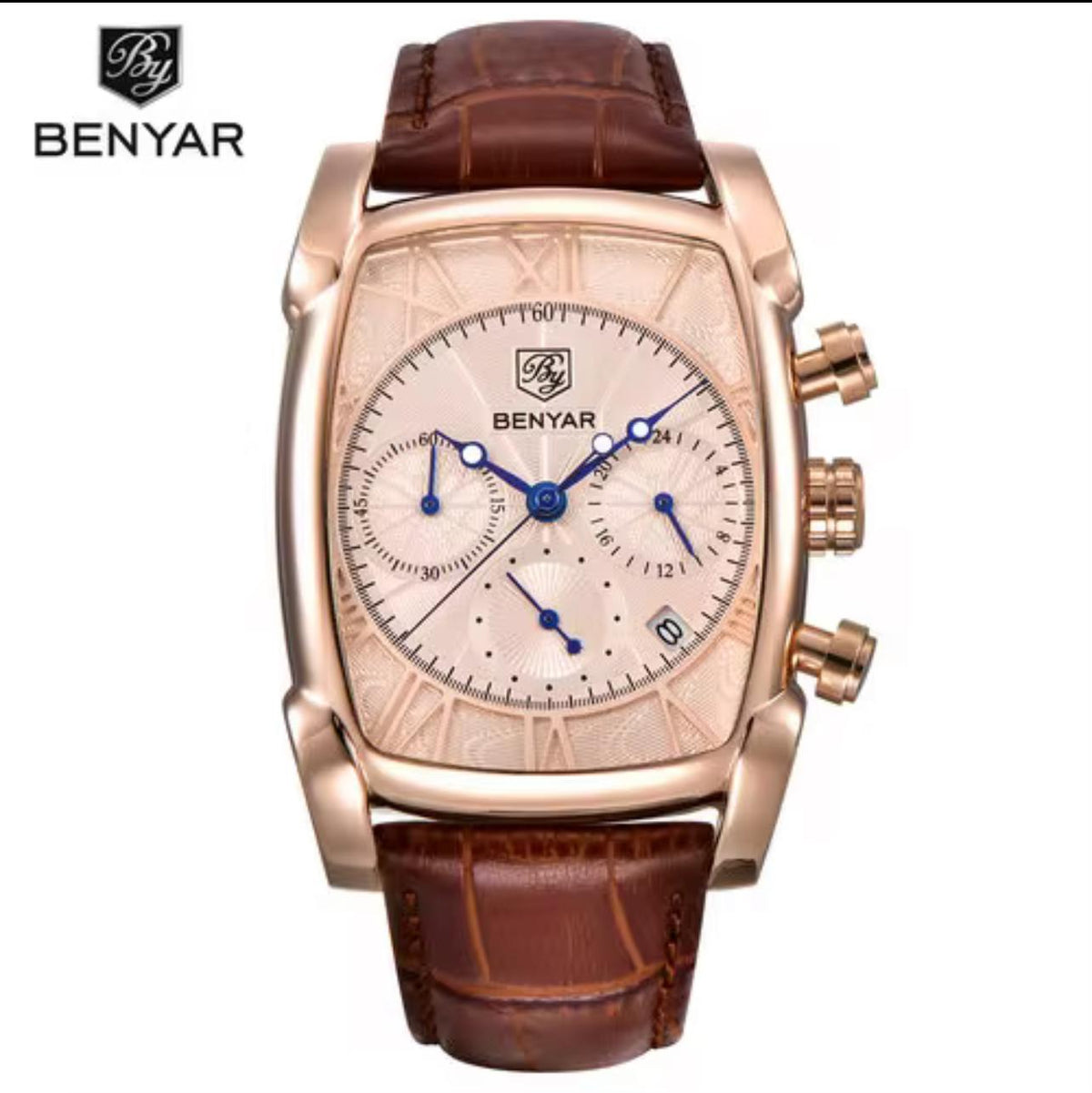 Benyar 5113 Rose Gold Man Quartz