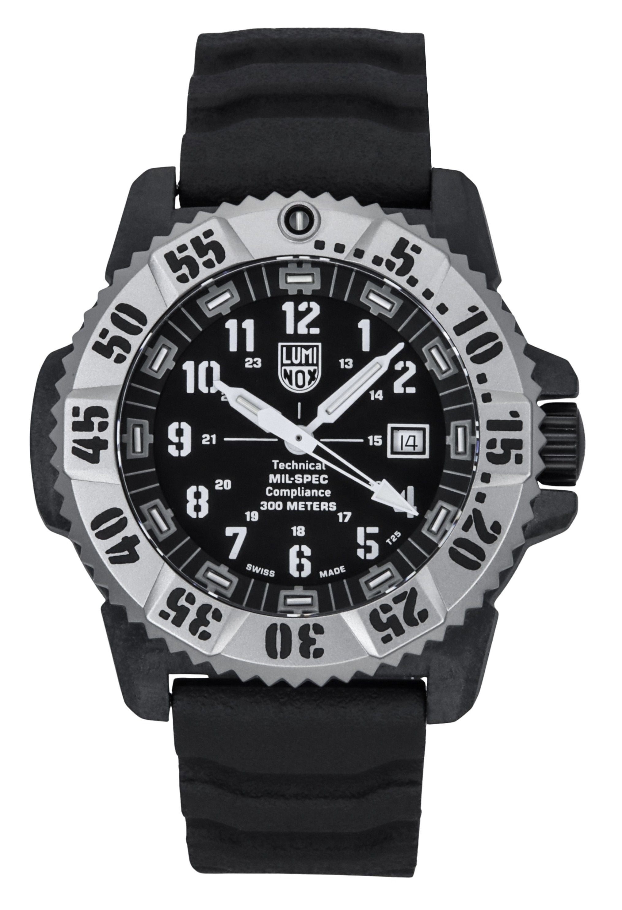 Luminox MIL-SPEC Rubber And Nylon Strap Black Dial Quartz Diver's XL.3351.1.SET 300M Men's Watch With Extra Strap