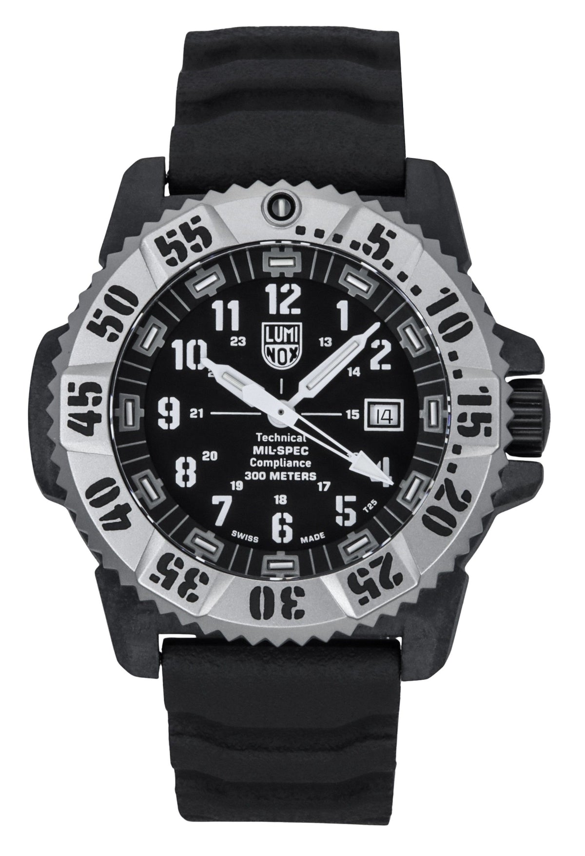 Luminox MIL-SPEC Rubber And Nylon Strap Black Dial Quartz Diver's XL.3351.1.SET 300M Men's Watch With Extra Strap