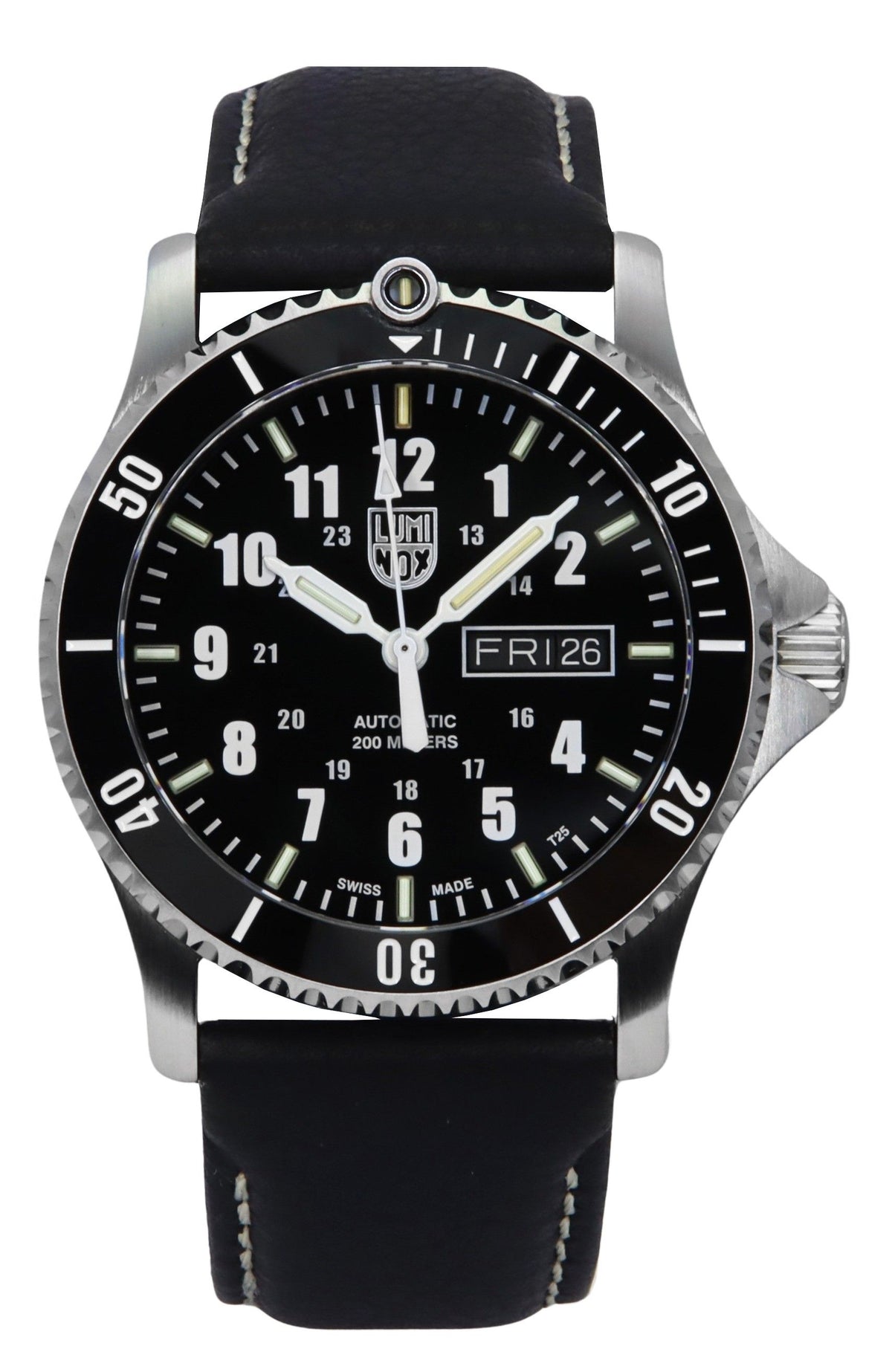 Luminox Sport Timer Leather Strap Blue Dial Automatic Diver's XS.0921 200M Men's Watch