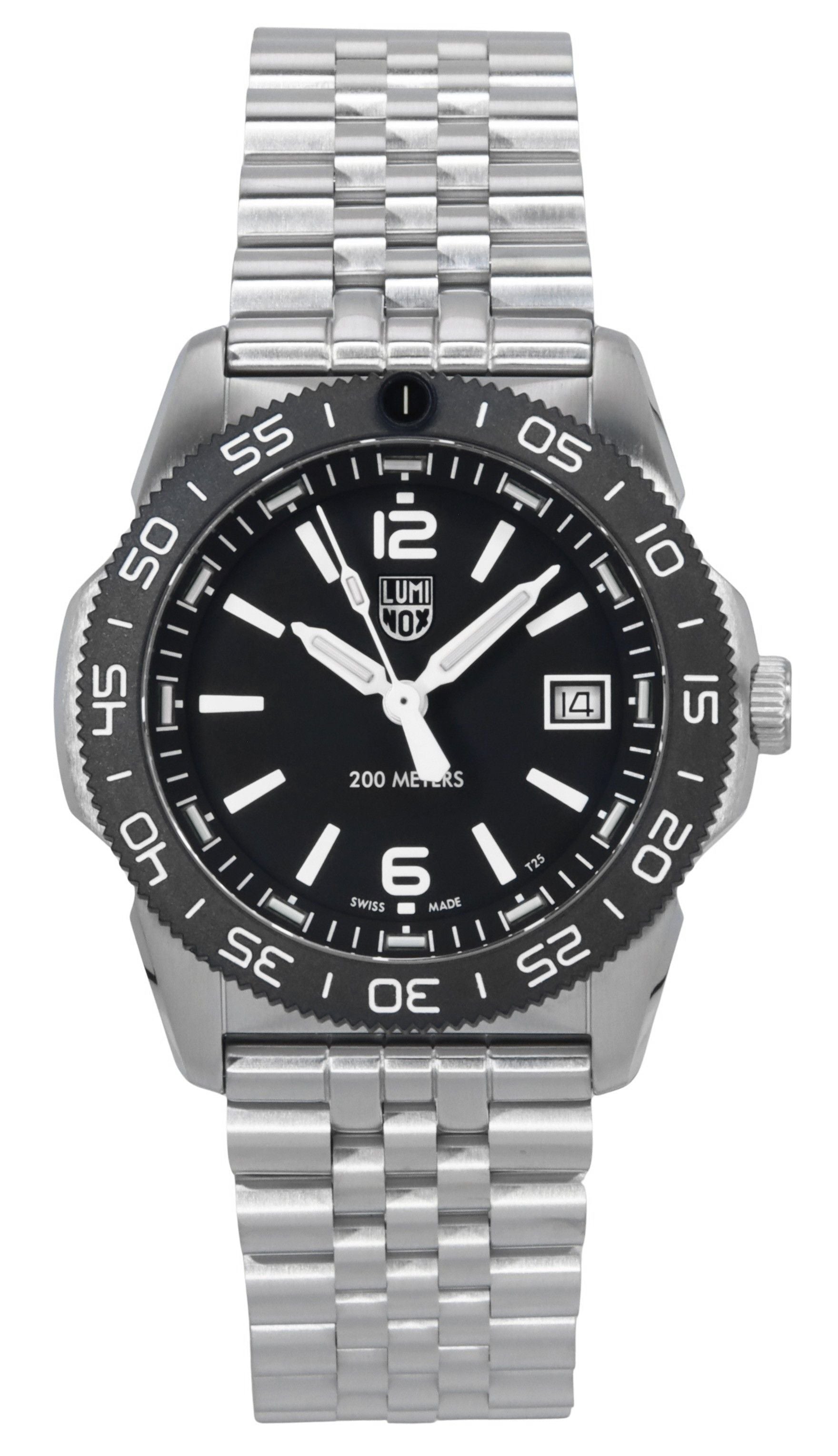 Luminox Pacific Diver Ripple Stainless Steel Black Dial Quartz XS.3122M.1 200M Men's Watch