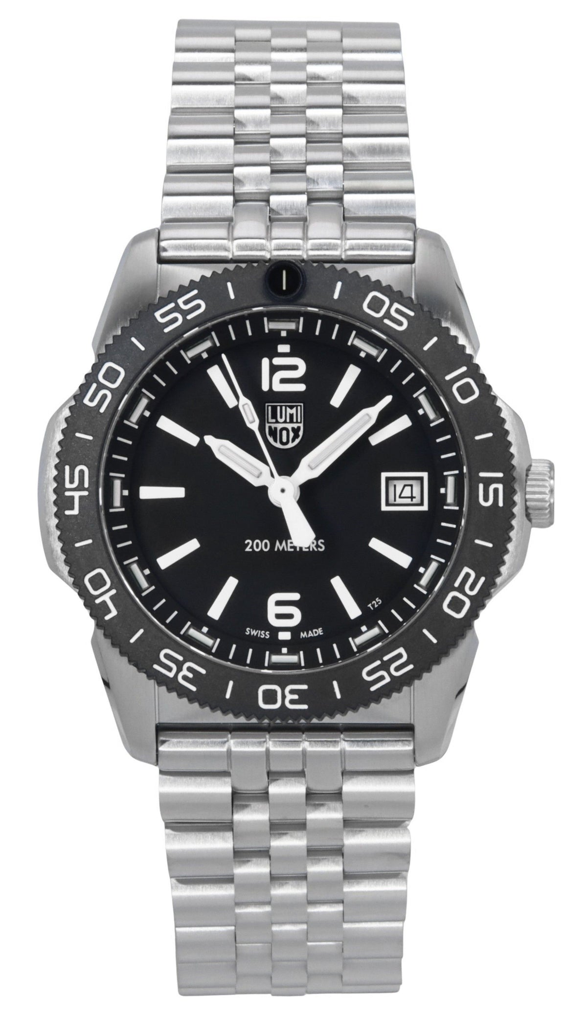 Luminox Pacific Diver Ripple Stainless Steel Black Dial Quartz XS.3122M.1 200M Men's Watch