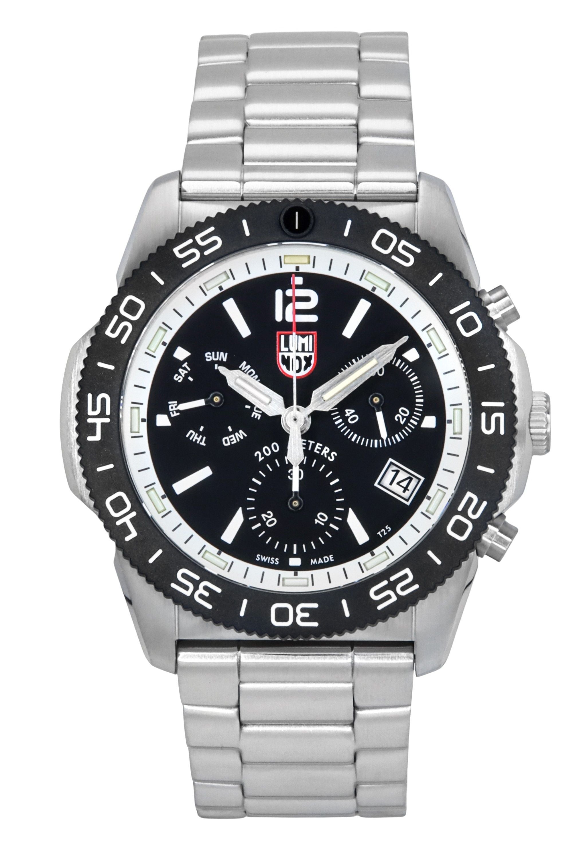 Luminox Pacific Diver Chronograph Stainless Steel Black Dial Quartz XS.3141.M 200M Men's Watch