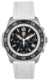 Luminox Pacific Diver Chronograph White Rubber Strap Black Dial Swiss Quartz Diver's XS.3141 200M Men's Watch