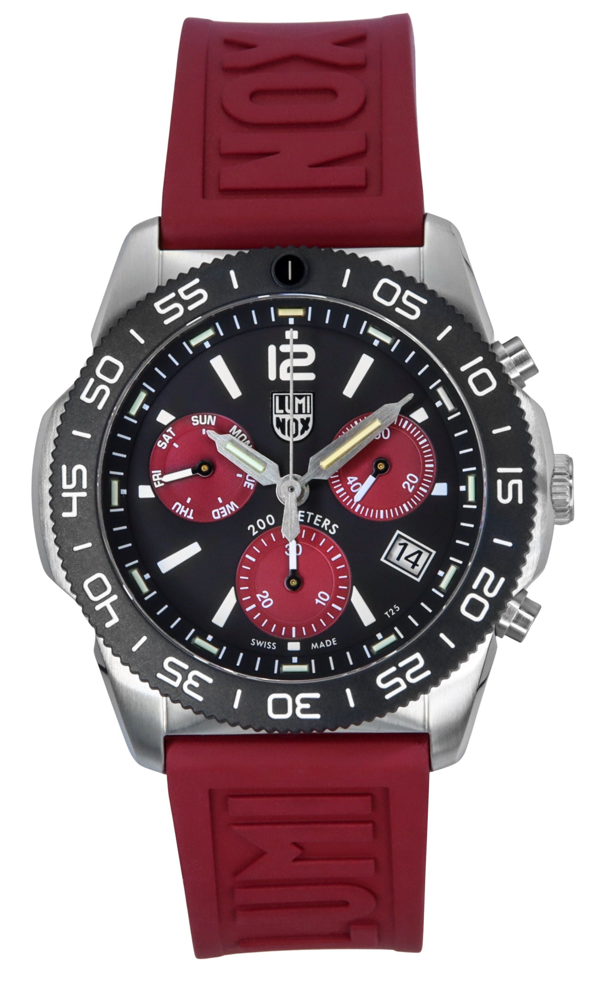 Luminox Pacific Diver Chronograph Rubber Strap Black Dial Quartz XS.3155.1.SET 200M Men's Watch